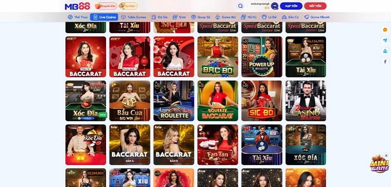 Casino MB88 - Cá cược đỏ đen siêu bánh cuốn