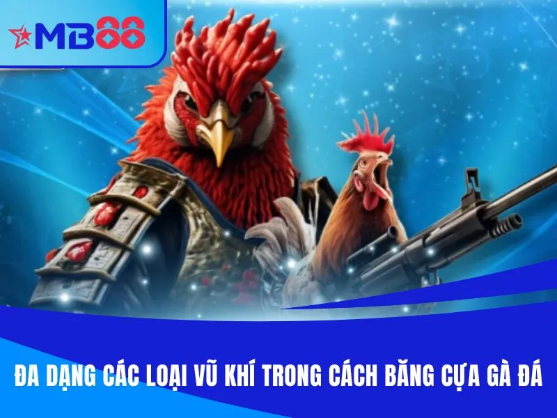 Đa dạng các loại vũ khí trong cách băng cựa gà đá