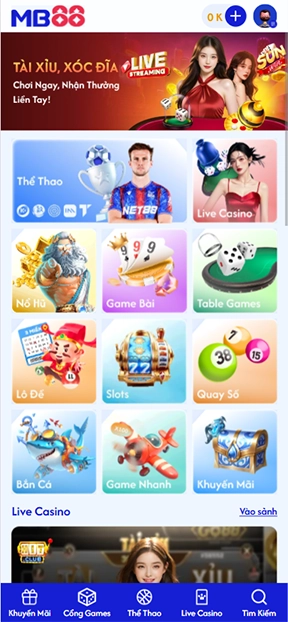 MB88 bản mobile